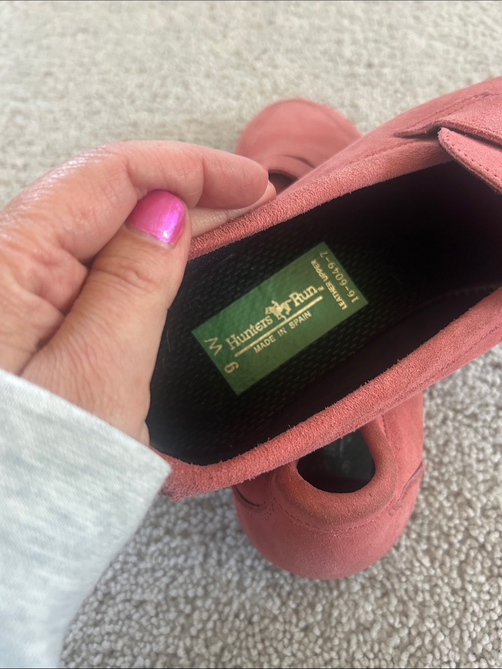 Hunters run Penny Loafer Suede Slip-On - Rose Pink- leather - Picture 4 of 4